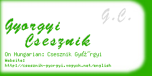 gyorgyi csesznik business card